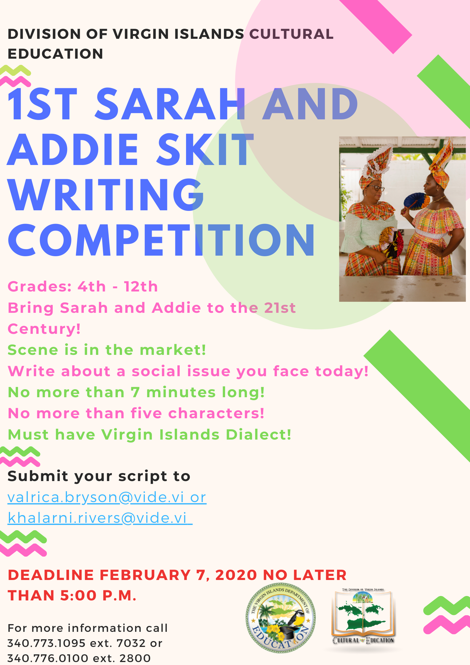 Sarah and Addie Skit writing competition-logo.png